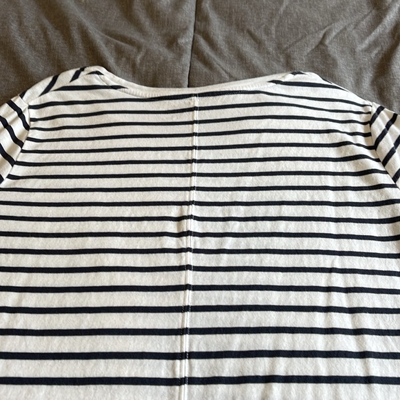 Duluth long sleeve striped tee, navy and white, size 1x - Picture 5 of 6